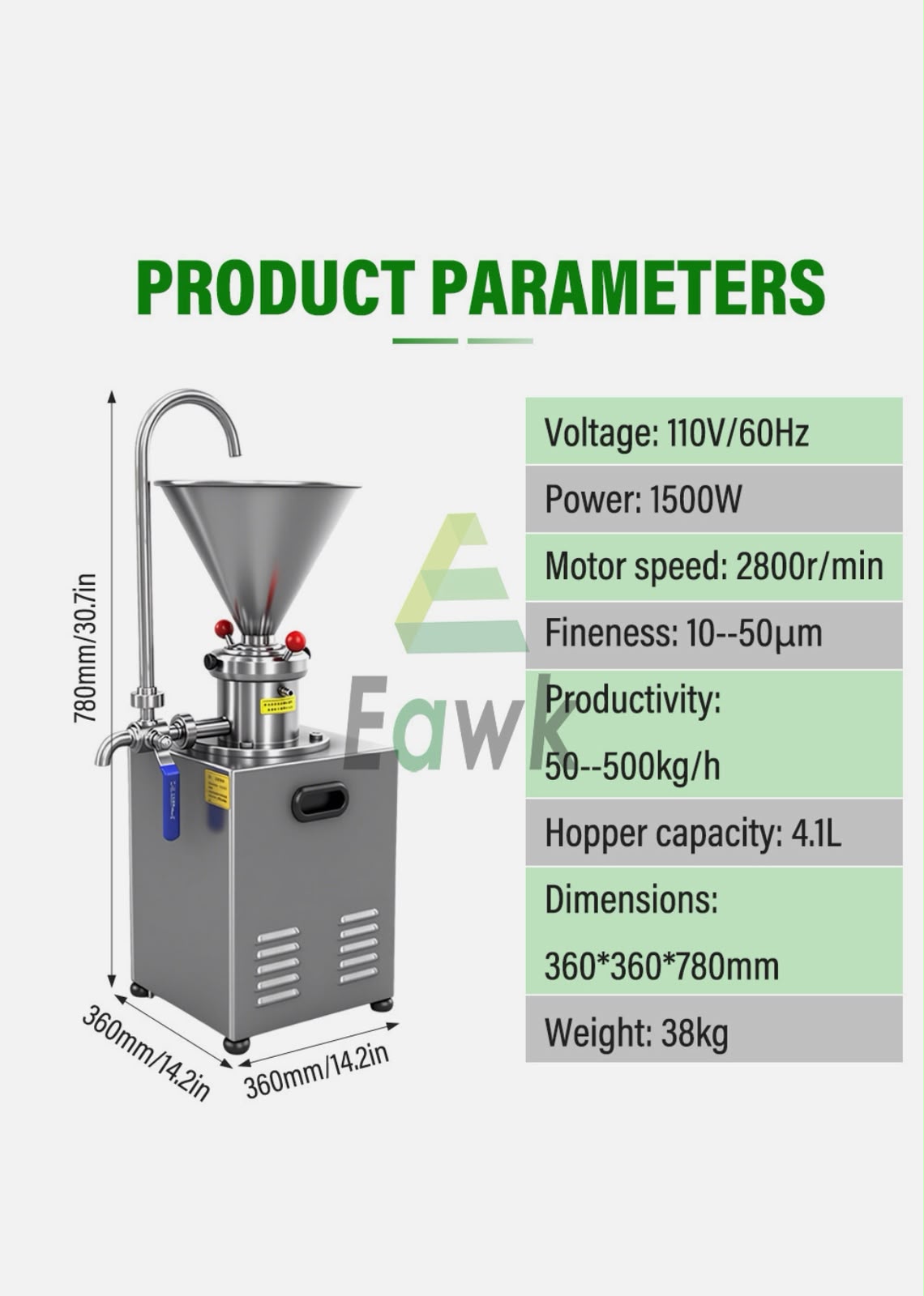 Commercial Split Peanut Butter Maker Mill Grinding Colloid Jam Paste Machine - Image 5