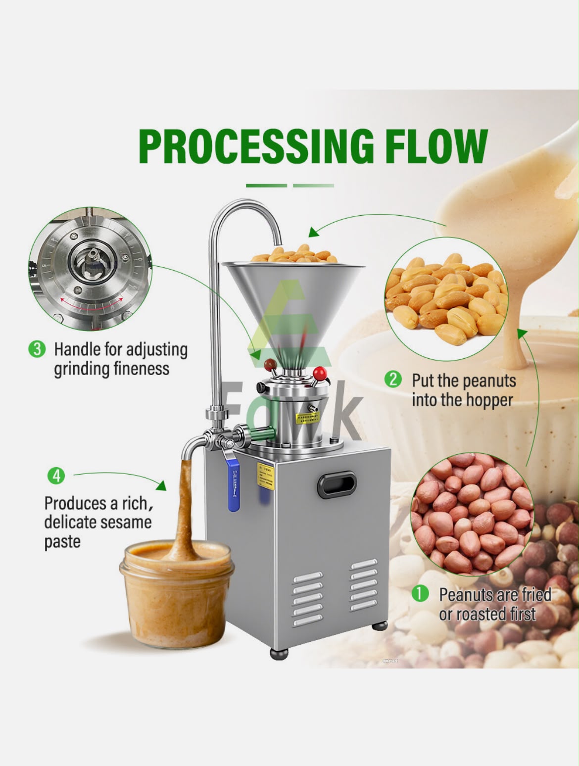 Commercial Split Peanut Butter Maker Mill Grinding Colloid Jam Paste Machine - Image 14