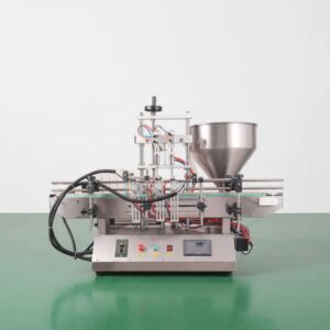 50ml-500ml Double Two Heads Tabletop Automatic Bottles/Cans/Container Filling Filler Machine for Liqud, Honey, Tomato Sauce