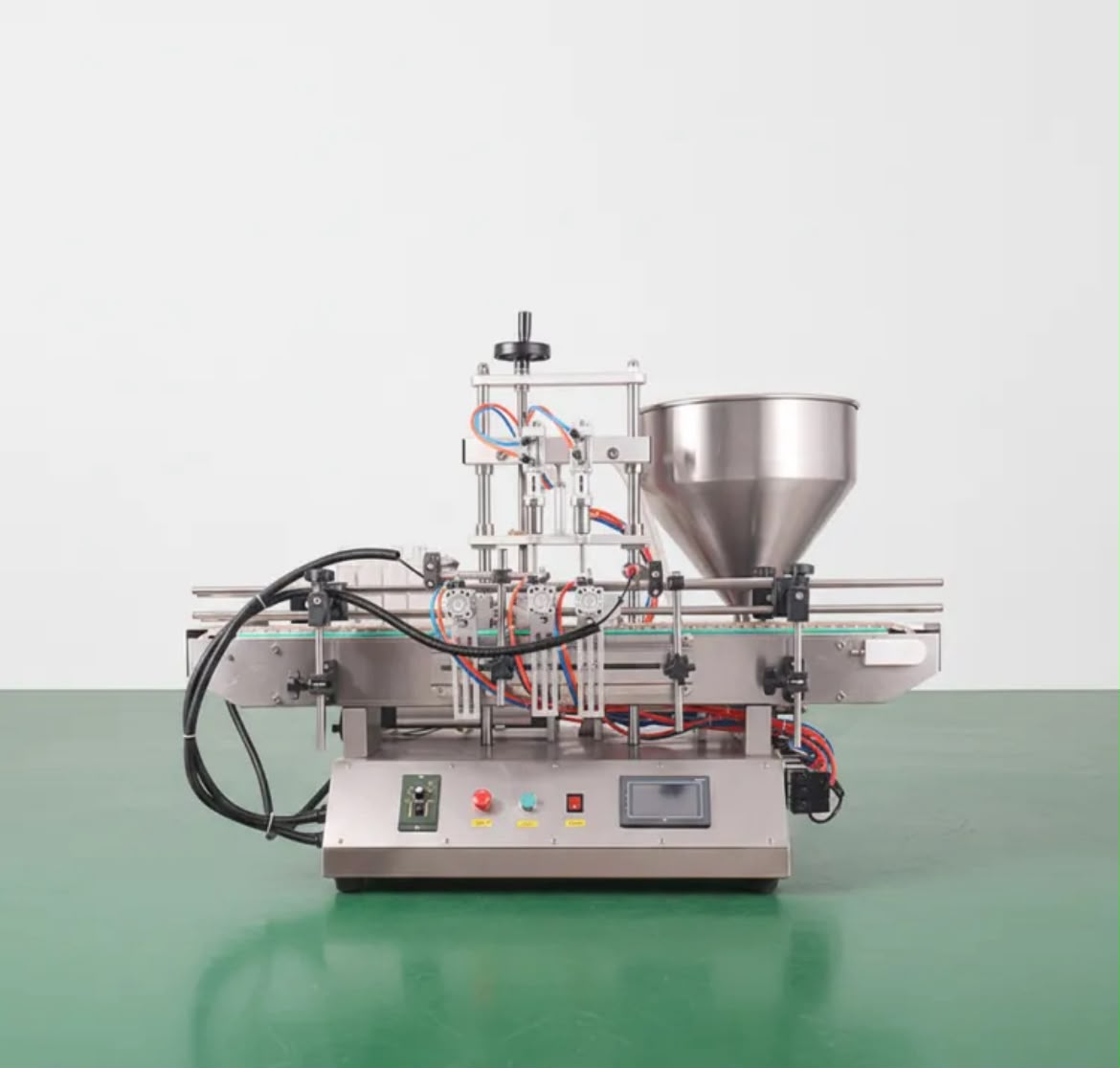 50ml-500ml Double Two Heads Tabletop Automatic Bottles/Cans/Container Filling Filler Machine for Liqud, Honey, Tomato Sauce